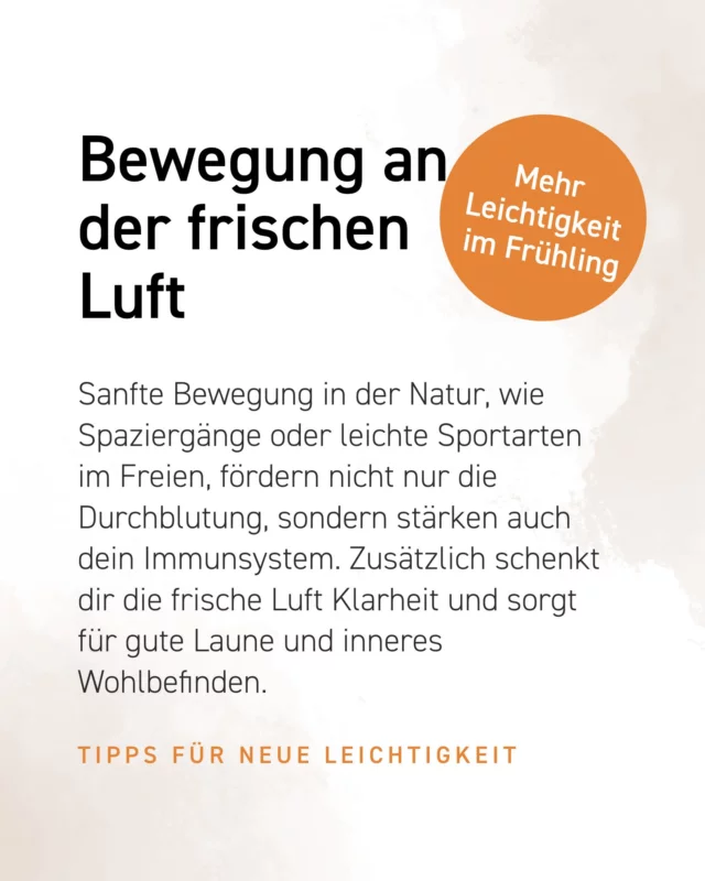 Raus ins Grüne 🍃 Dein Körper und Geist werden es dir danken! Sanfte Bewegung an der frischen Luft stärkt dein Immunsystem, fördert die Durchblutung und hebt die Stimmung. Gönn dir heute eine Extraportion Natur und starte entspannt und vital in den Frühling! 🌞

#bewegung #frühlingsgefühle #leichterleben #gesundheit #frühling #wohlbefinden #drapal #kraftdernatur #achtsamkeit #naturgenuss #energie