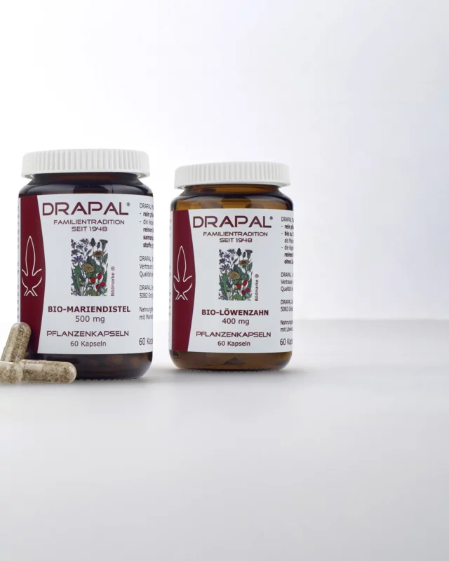 Aus der Pflanze. Mit Sorgfalt verarbeitet.
DRAPAL Pflanzenkraft – jetzt auch in Kapselform. 🌿